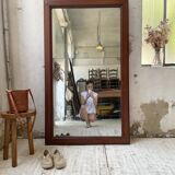 Late 19th XL wooden mirror