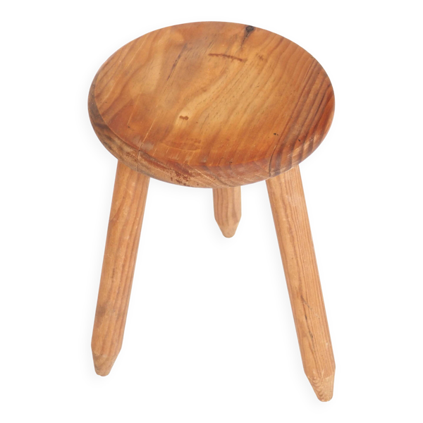 Tabouret tripode en pin
