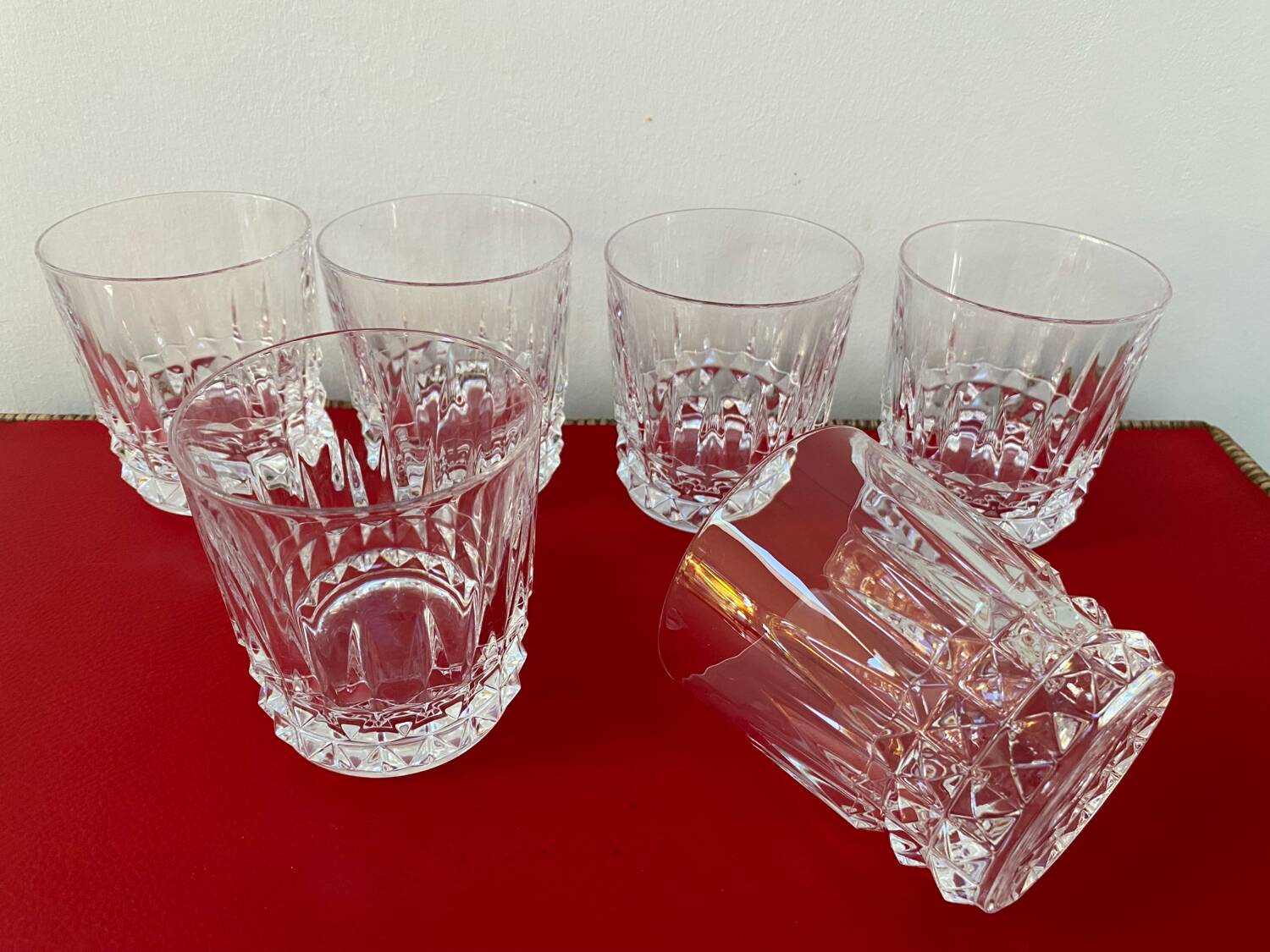 Set of 6 Arques crystal water or whisky glasses