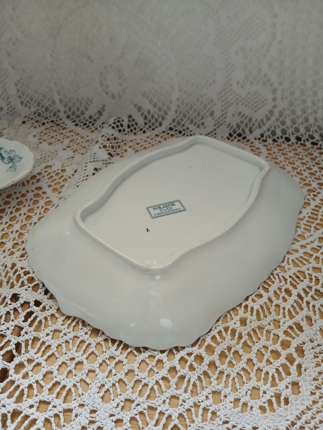 2 antique ironstone dishes
