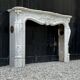 Louis XV Style Fireplace In Carrara Marble Circa 1880