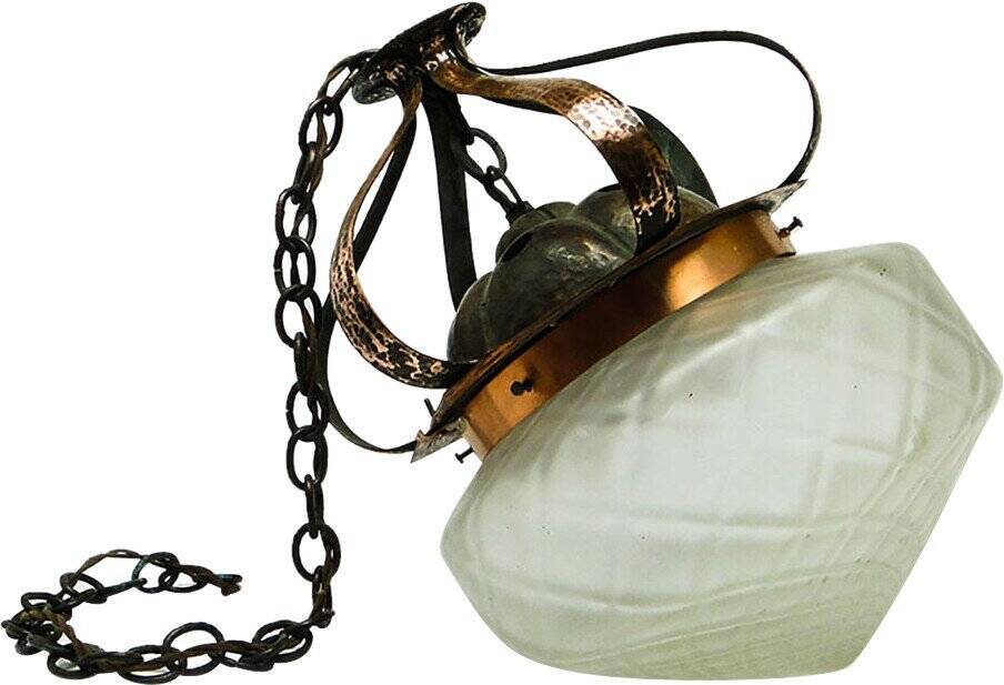 20th century glass pendant lamp, Austro-Hungary, 1890s