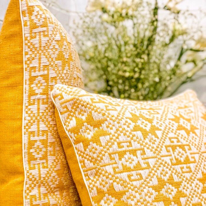 Yellow Dokmai cushion 40x50cm