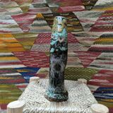 Tamegroute ceramic sculpture with central hole - Unique handmade Tamegroute pot - Decoration m