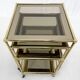 1970's italian brass & smoked glass nesting tables