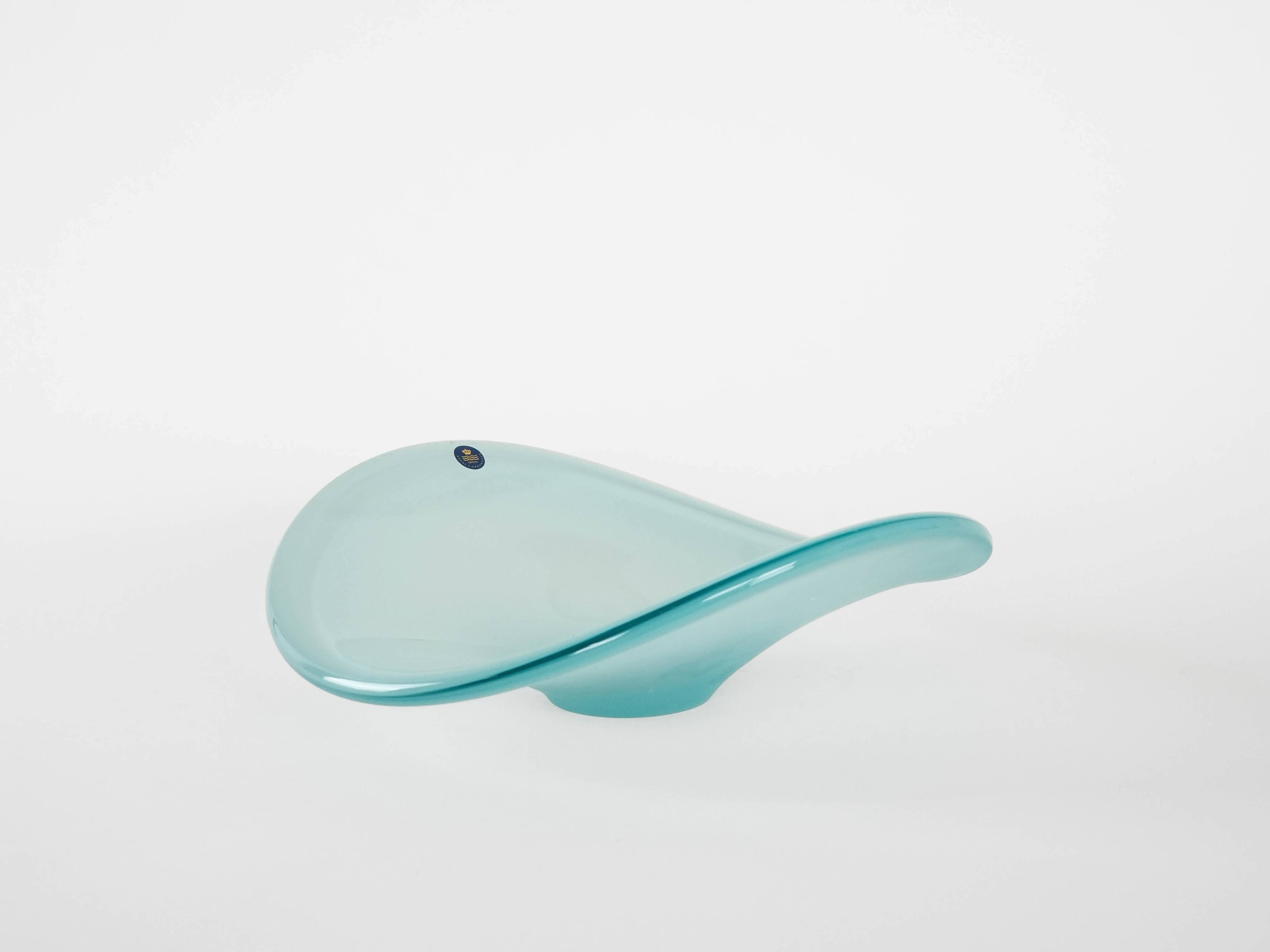 Crystal platter, Danish design, 1960s, manufactured by Royal Copenhagen