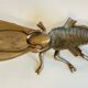 Vintage fly ashtray in patinated metal