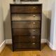 Vintage wooden shoe cabinet / drop-leaf furniture