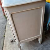 Commode grise et blanc patinée années 1950