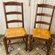 Lot de 2 chaise bois et paille