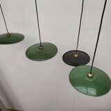 Enameled sheet metal pendant lights