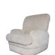 Pair of vintage armchairs in cream corduroy