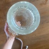 Grand vase vintage en verre ciselé
