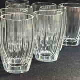 Liquor cabaret - Art Deco - Blown and cut crystal, mahogany or ebony macassar and stainless steel