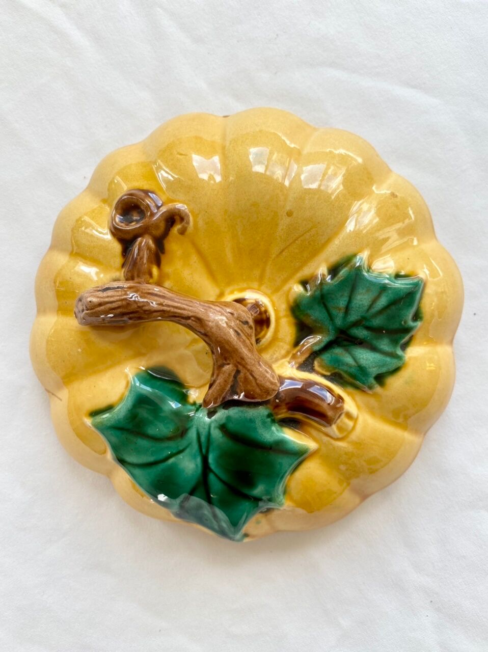 Yellow ceramic dish Vallauris