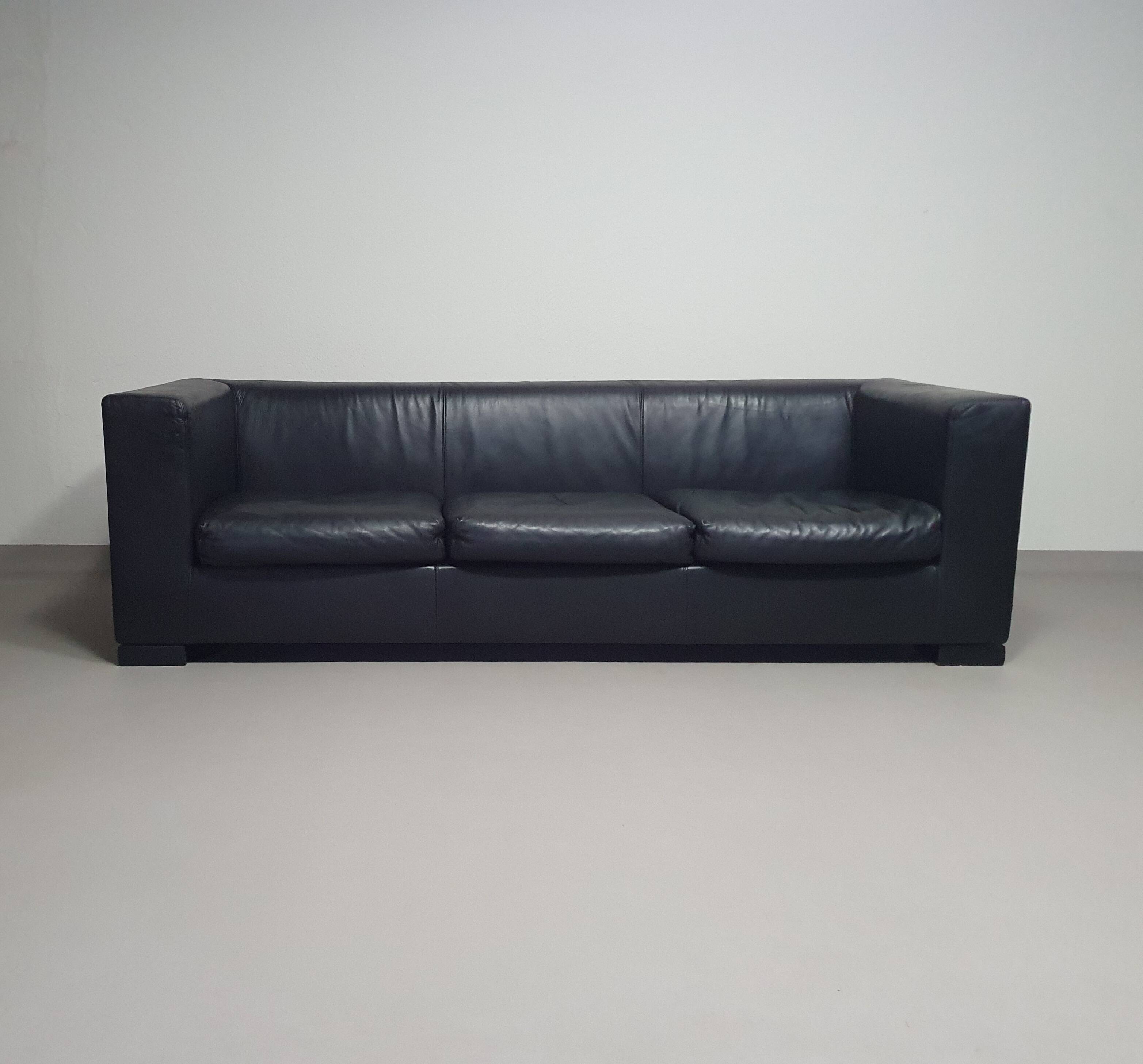 Wittmann leather sofa Camin by Paolo Piva