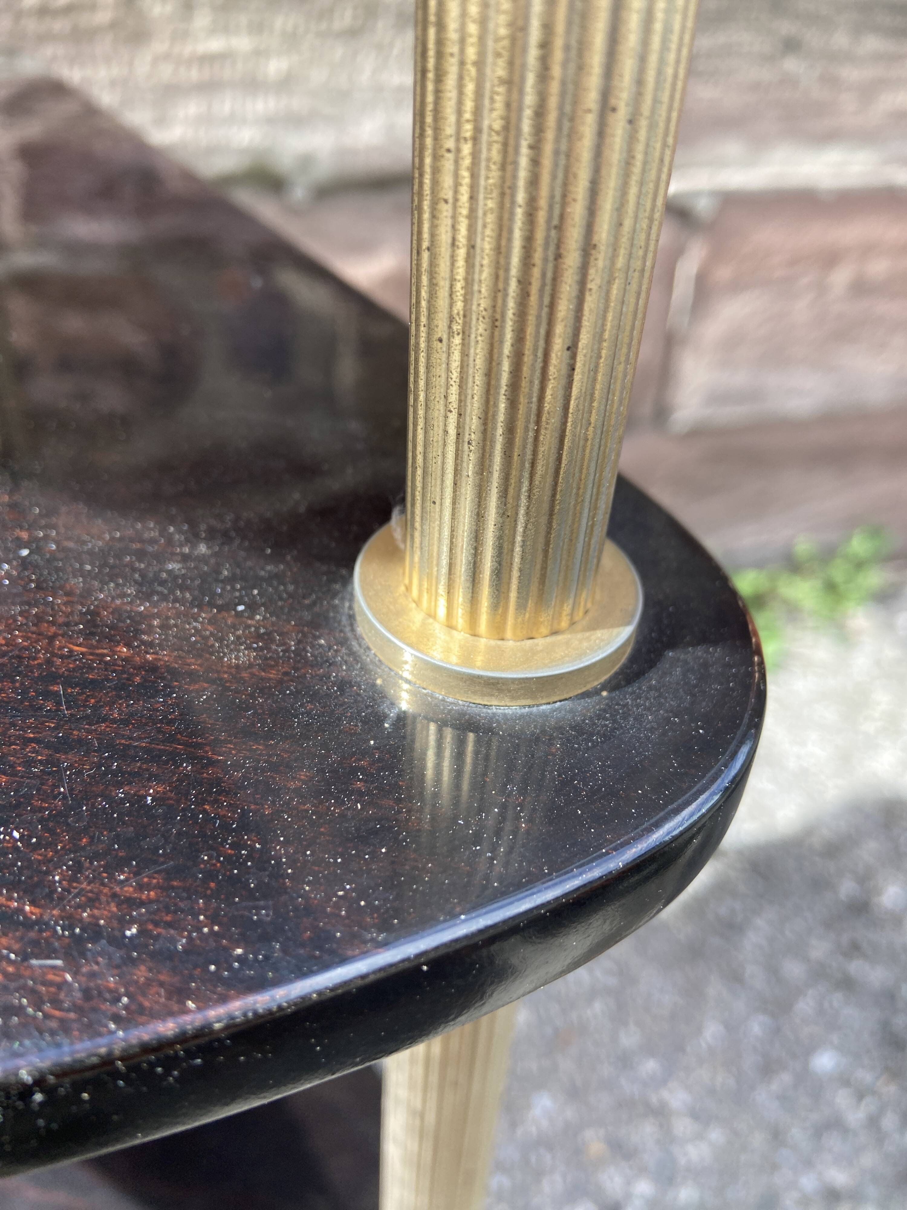 corner shelf in formica & metal 60s vintage French mid century neo classic 60