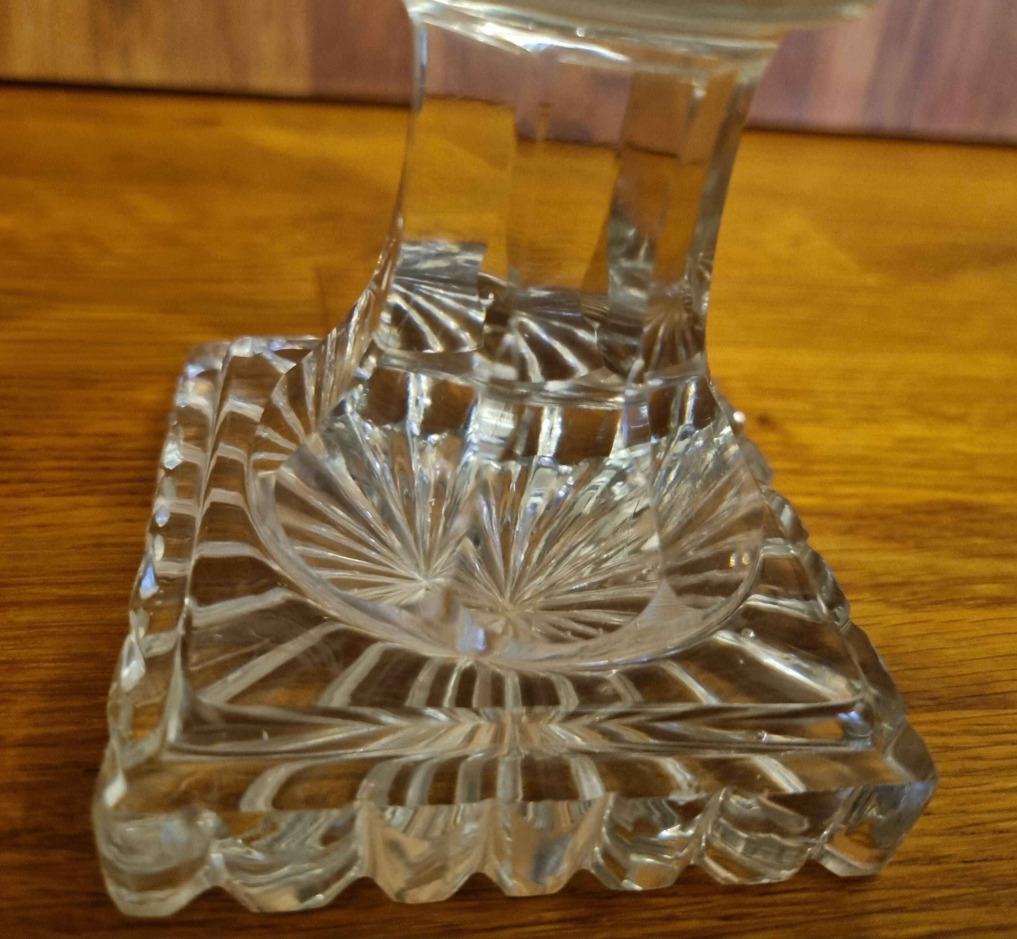 Compotier / Serviteur sur piedouche en cristal