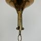 50s lantern pendant light, opaline and metal