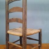 Chaise  d enfant  paillee