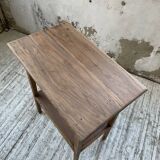 Oak spindle leg console