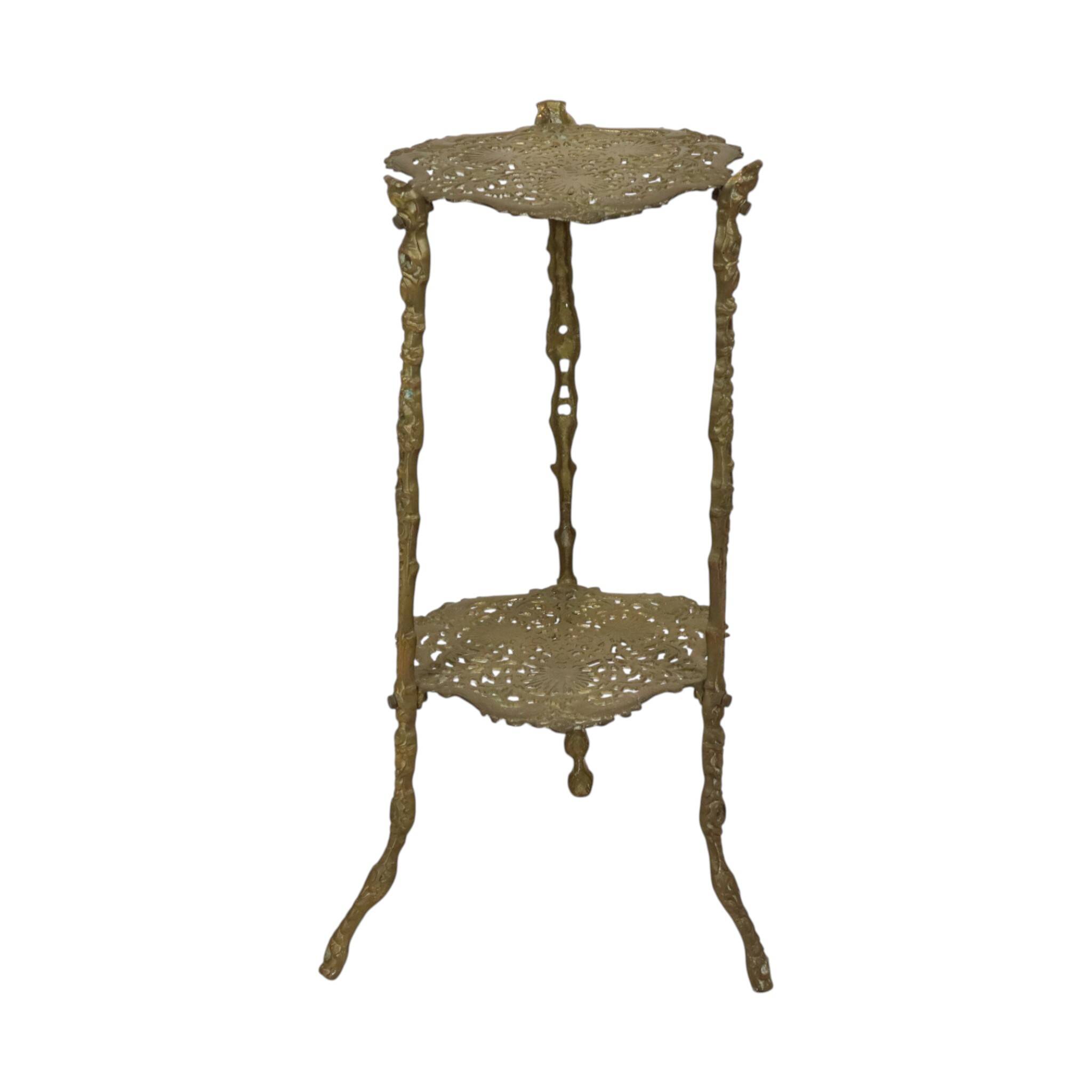 Table d'appoint en laiton de style Art Nouveau