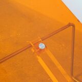 'Wave' chaise longue in orange plexiglass by Jean-Marie Massaud