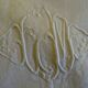 Lot de 4 serviettes en lin monogrammées LM