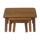 Tables gigognes en chêne brutaliste hollandais, années 1970