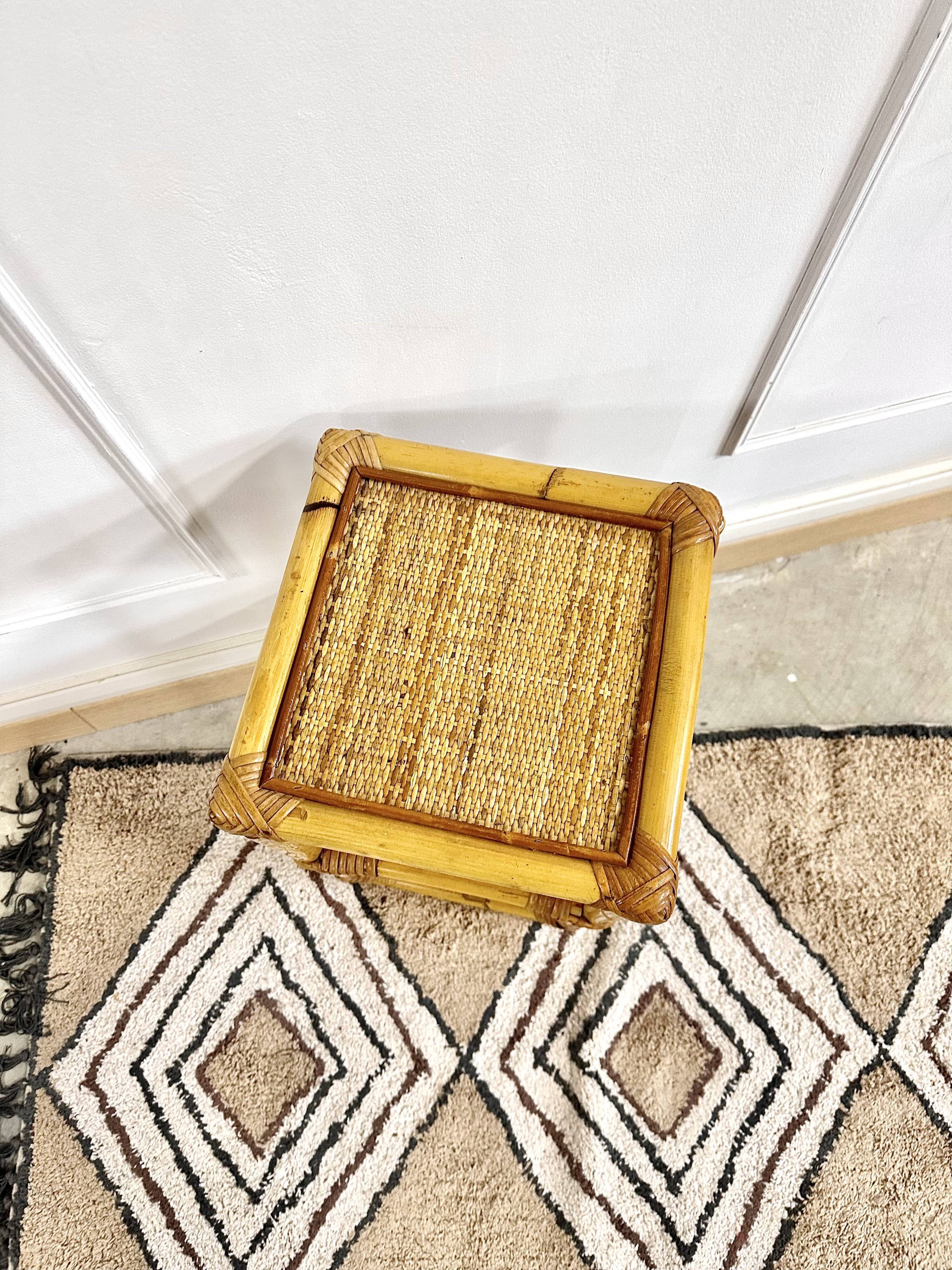 Rattan shelf cabinet