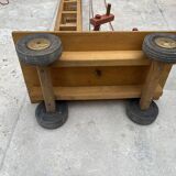 Vintage wooden crane toy from the 60s
