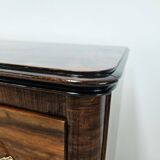 Commode Art Déco en acajou avec quatre tiroirs