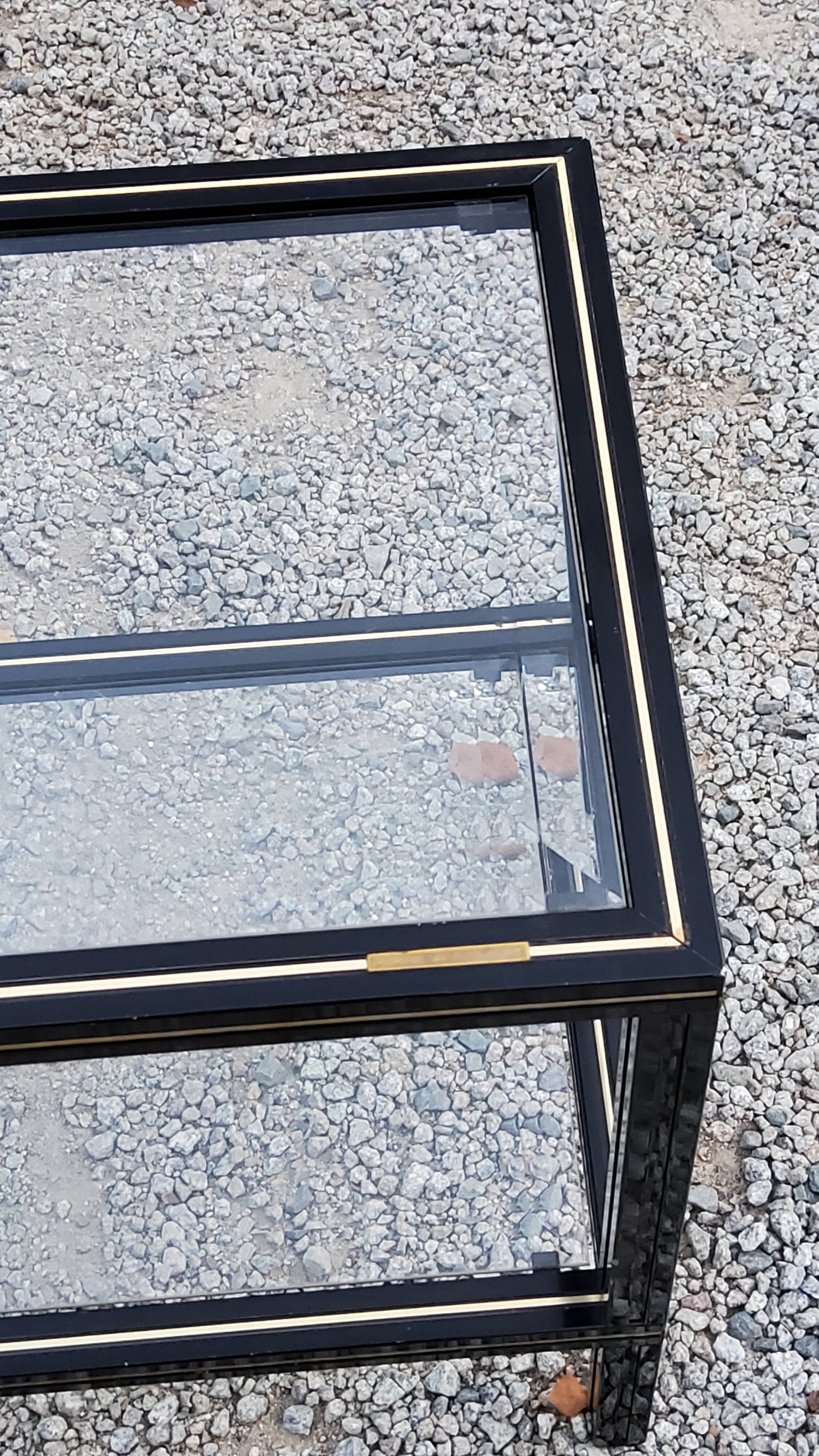 Side table end of sofa Pierre Vandel in metal and glass tops