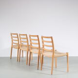 1970s Oak wooden dining set by Moller, Denmark