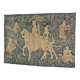 Noble Amazon Museum Tapestry, Hand-Printed Medieval Motif