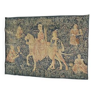 Tapisserie du musée Noble Amazon, motif médiéval imprimé à la main