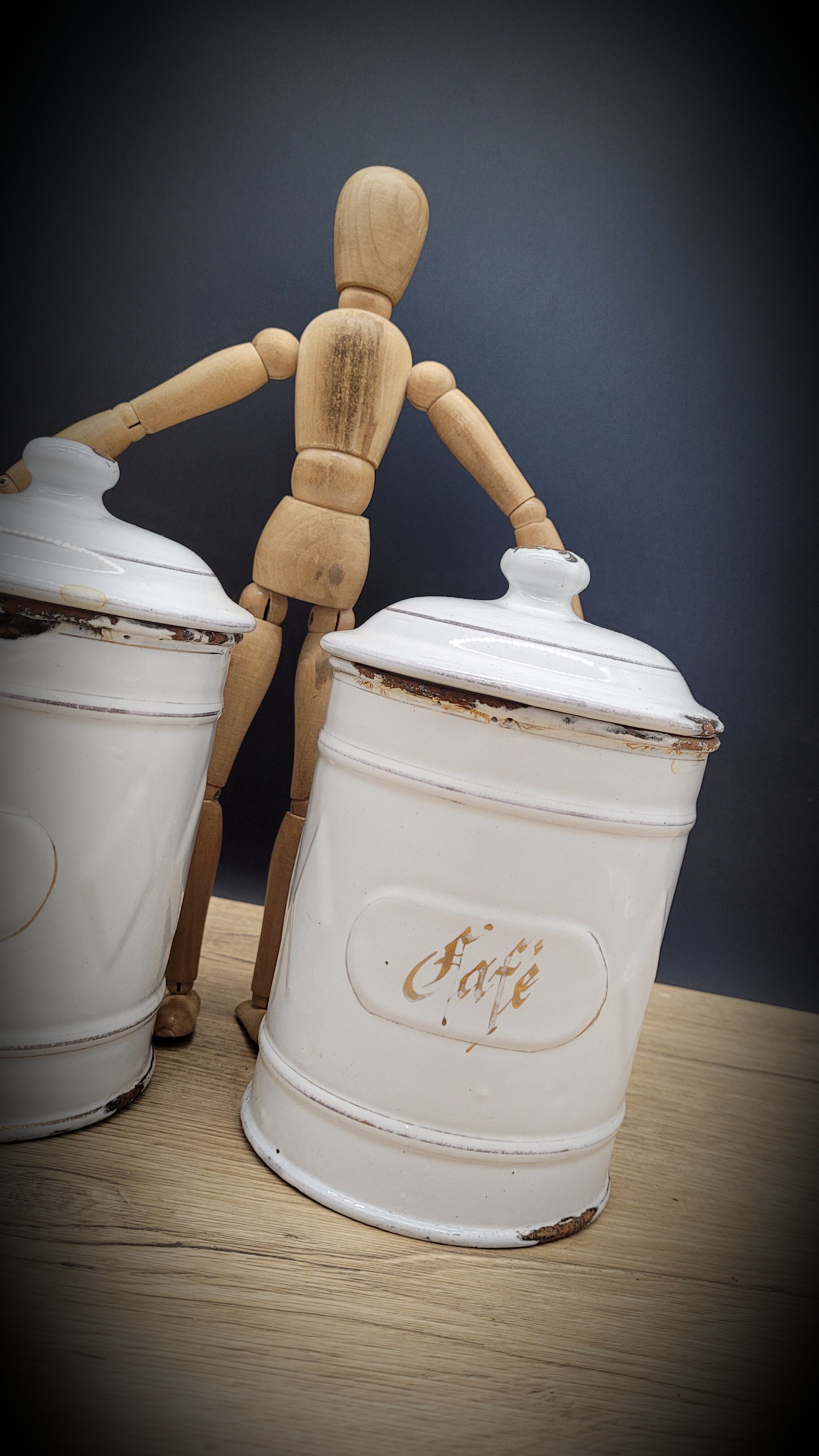 Duo pots kitchen enamelled sugar coffee