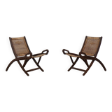 Set of two Gio Ponti “Ninfea” folding armchairs for Fratelli