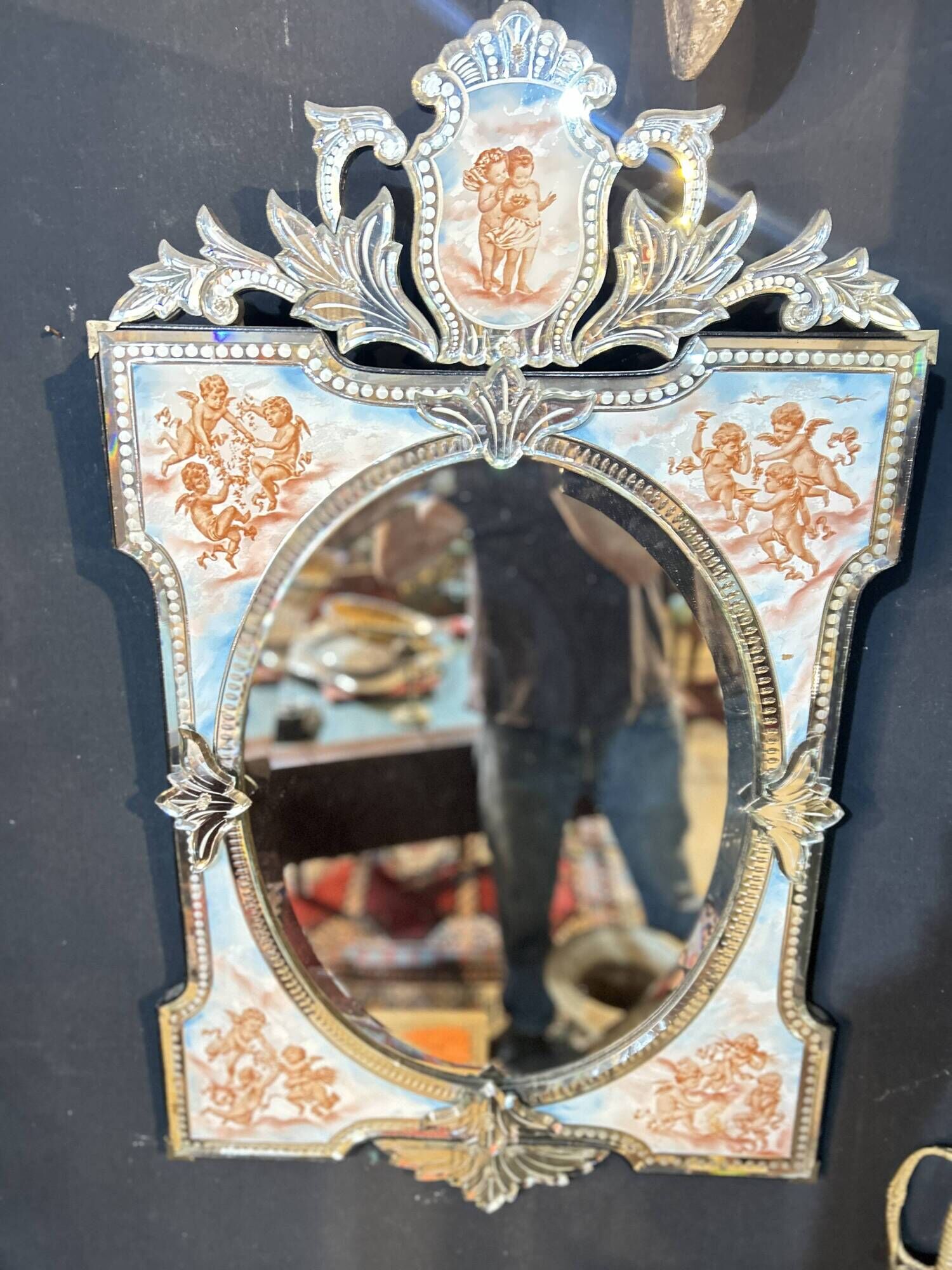 Italian mirror with the four seasons