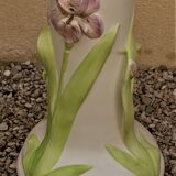 Pot cover with earthenware column