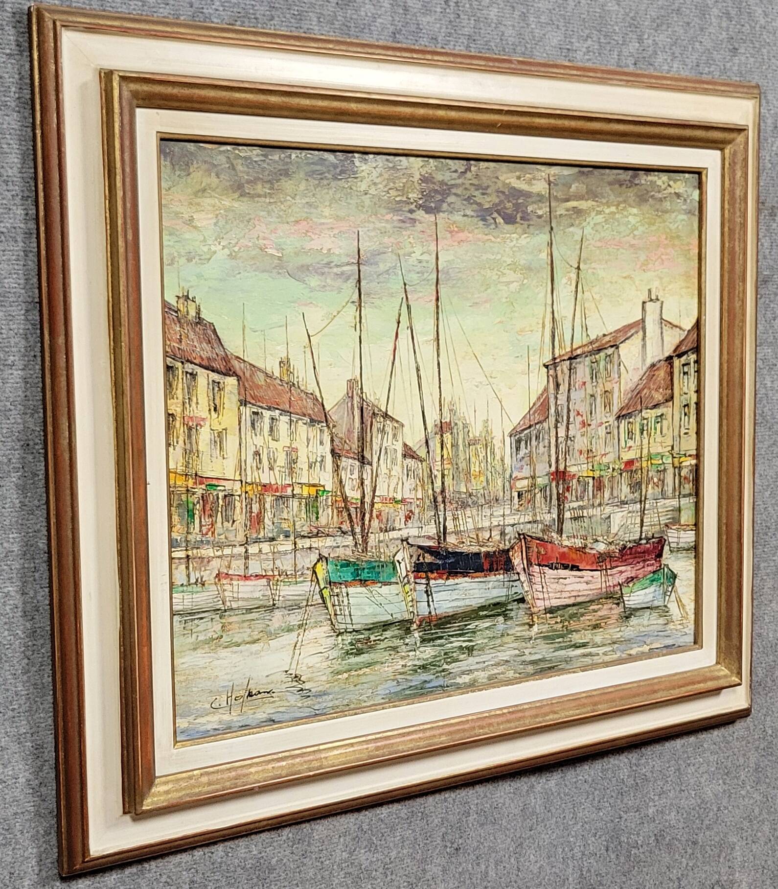 Tableau huile sur toile époque Art Déco vers 1920