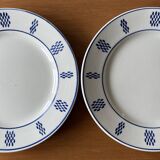 8 old earthenware plates from LUNEVILLE K & G