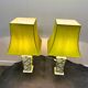 Pair of Faux Bamboo French Ceramic Table Lamps, French 1970s