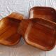 3 ramekins, appetizer/snack ramekins, made of olive wood.