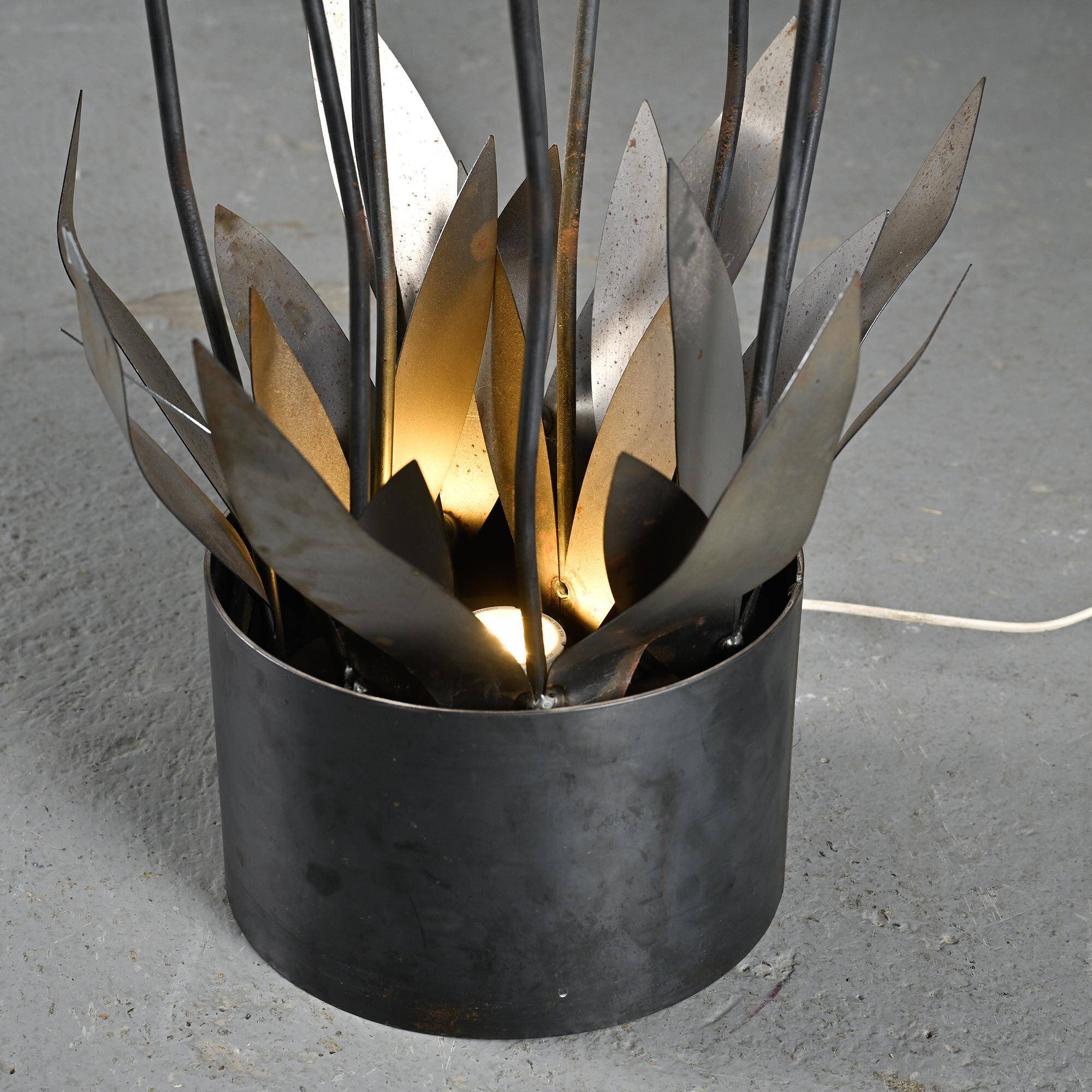 Sculptural floral lamp by Royal Copenhagen, Denmark, circa 1960.