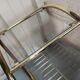 Bench armchair furniture chrome gold 70s