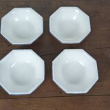 Set de 4 assiettes creuses octogonales par Johnson Brothers