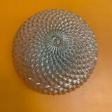 Lot de trois plafonniers en verre art déco