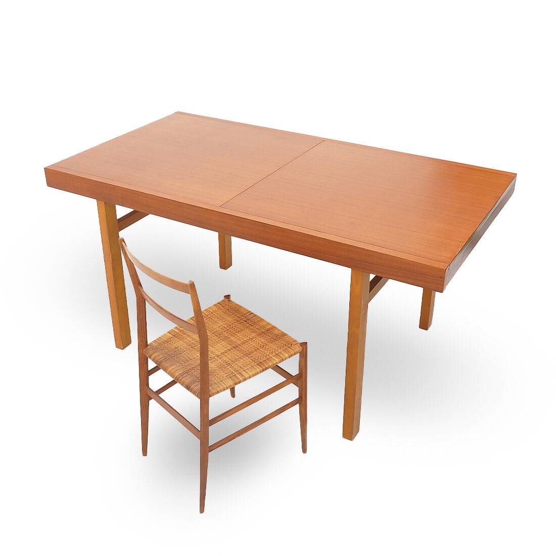 Rectangular dining table with extendable top, 1960s.