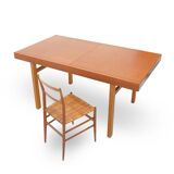 Rectangular dining table with extendable top, 1960s.
